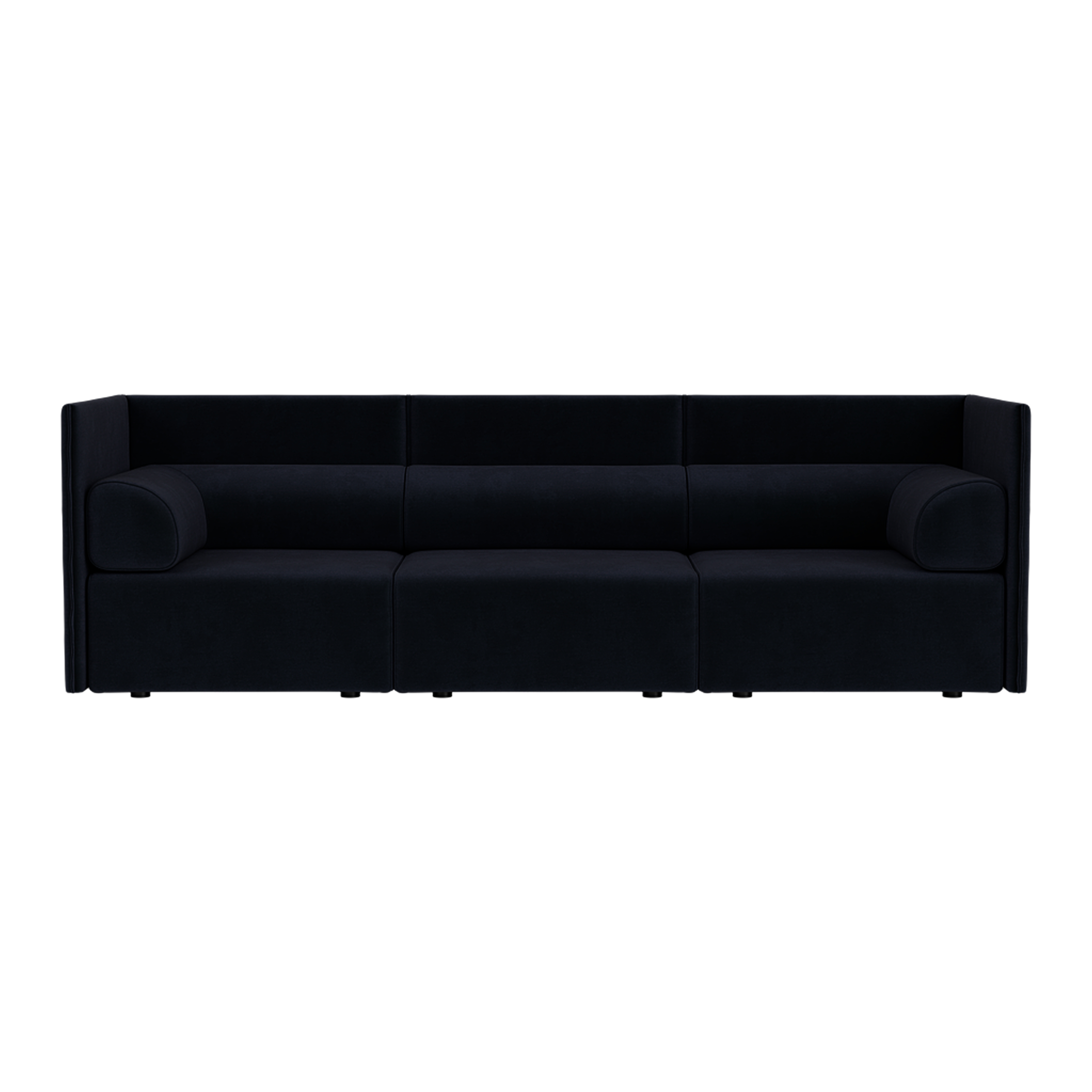 Palo Block 3-seater Sofa Medium Back with Armrests, Velluto Coex VL30