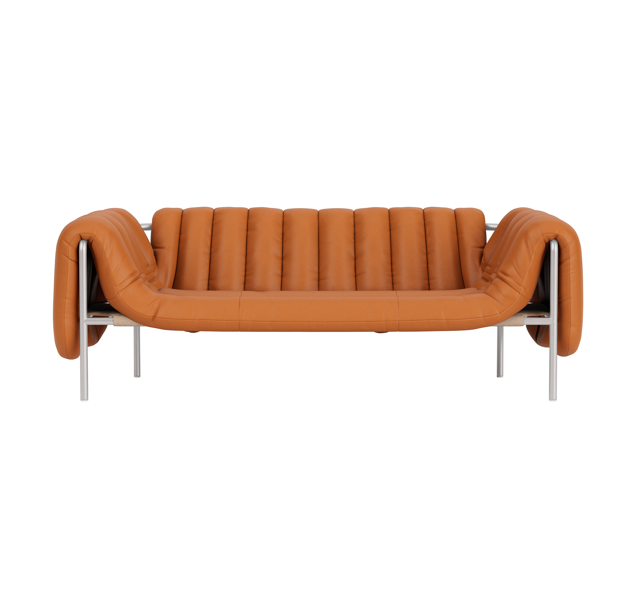 Puffy 2.5-seater Sofa, Elmosoft Leather 54035 / Stainless, Art. no. 96014 (image 2)