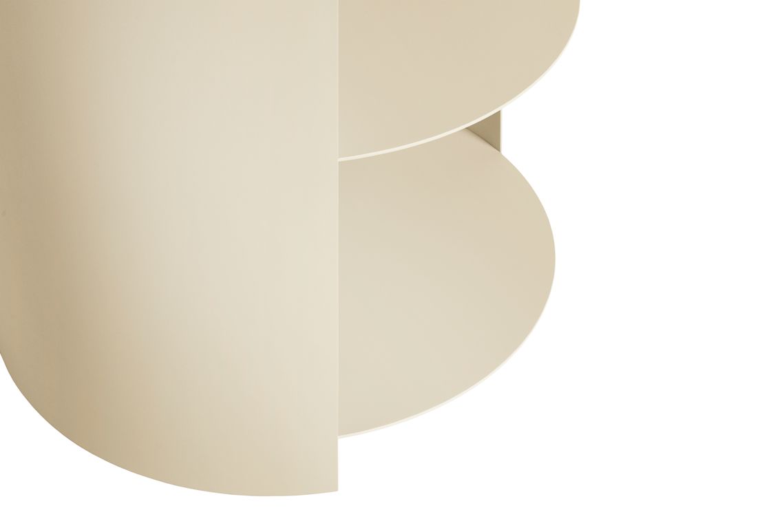 Hide Side Table, Light Ivory Textured, Art. no. 30741 (image 3)