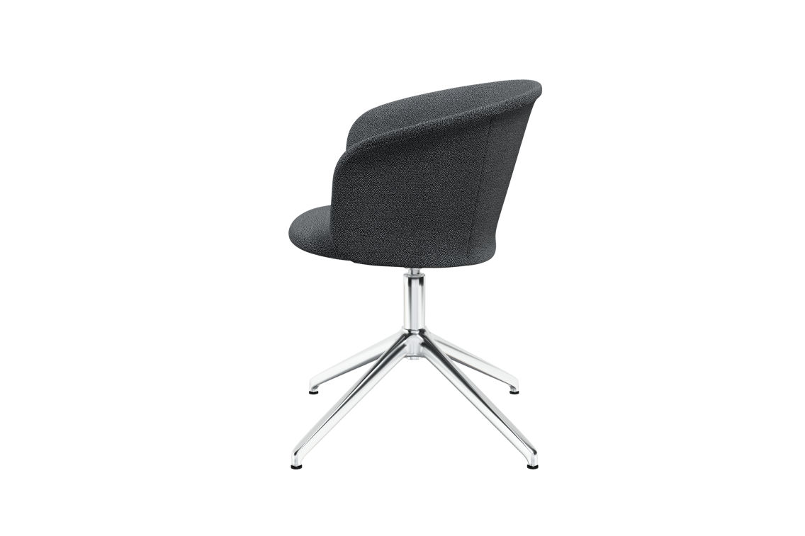 Kendo Swivel Chair 4-star Return, Graphite / Polished (UK), Art. no. 20511 (image 3)