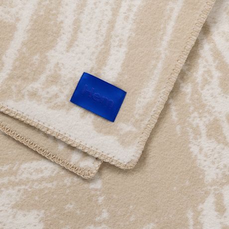 Glitch Throw, Sand / Off-white
