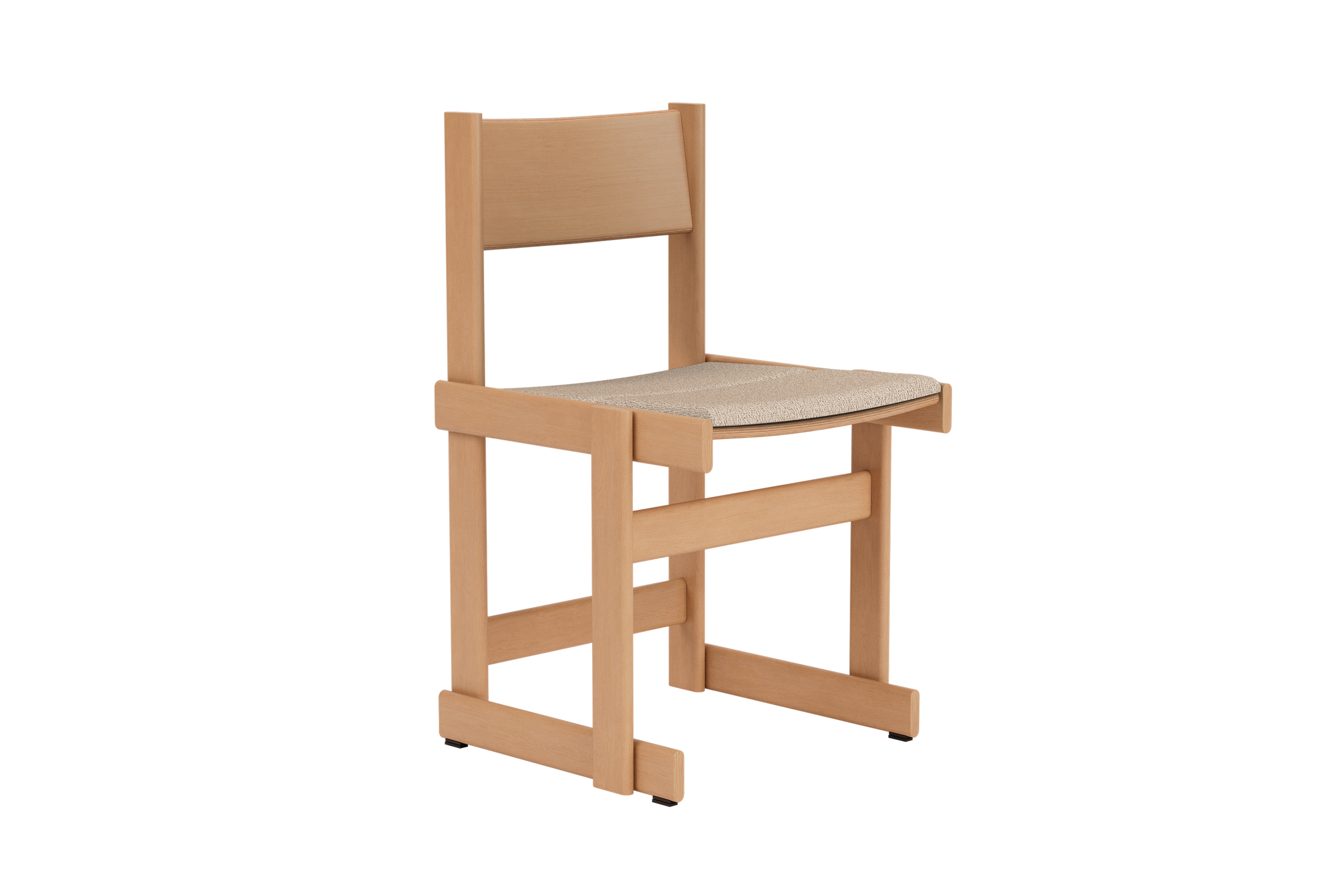 Bullnose Chair, Natural / Swan Seat Pad (UK)