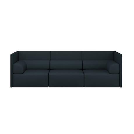 Palo Block 3-seater Sofa Medium Back with Armrests, Pine