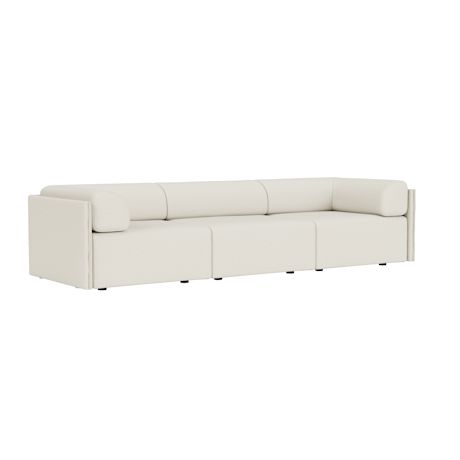 Palo Block 3-seater Sofa Low Back with Armrests, Amdal 110