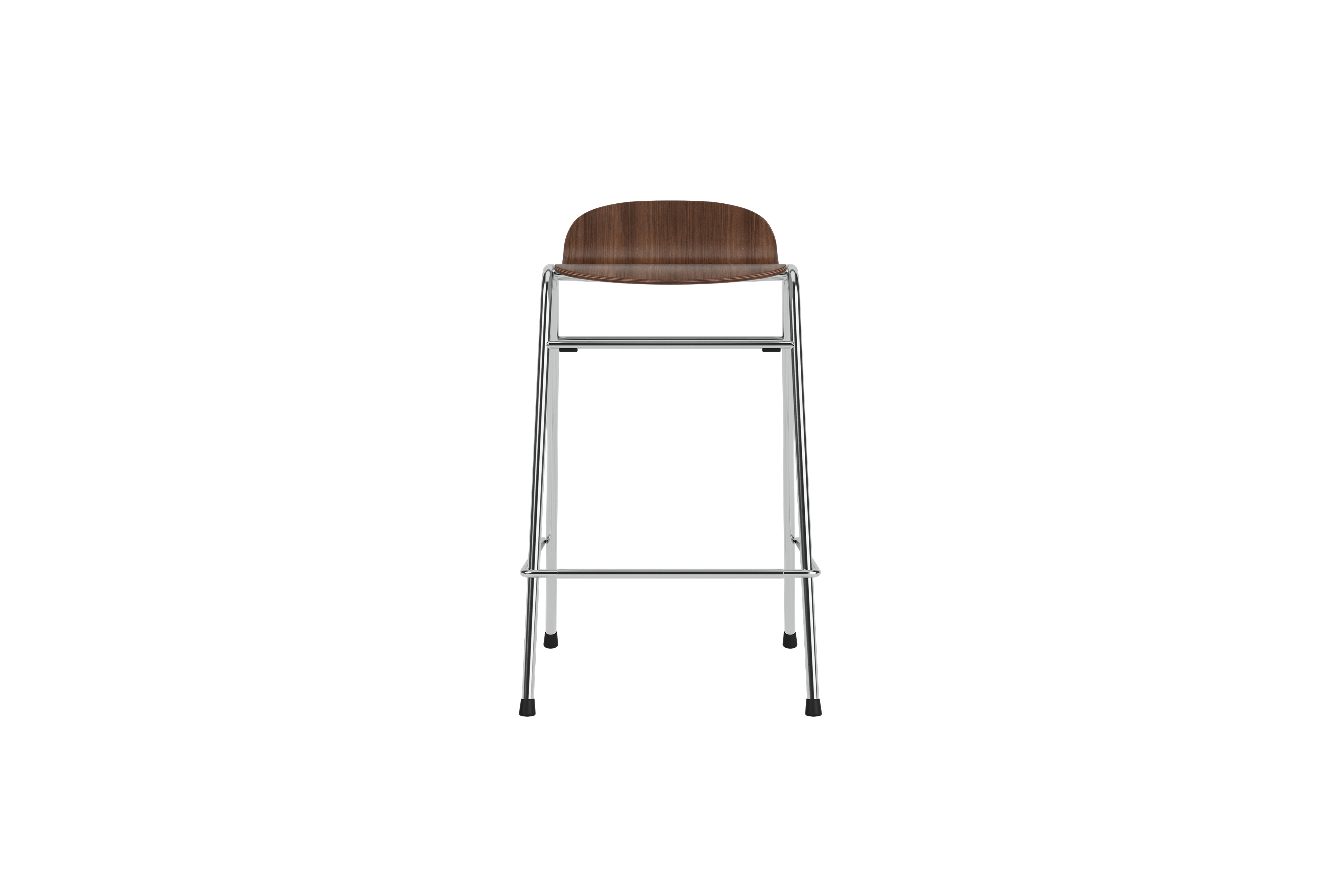 Touchwood Counter Stool, Walnut / Chrome, Art. no. 31643 (image 2)