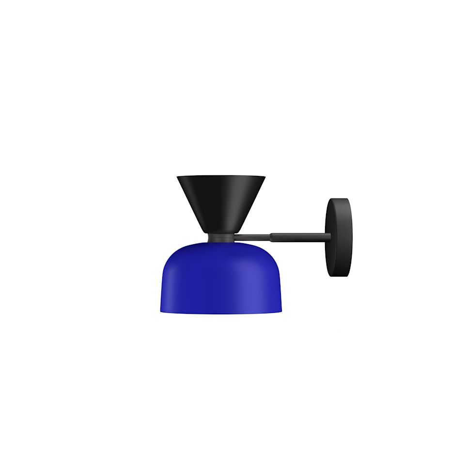 Alphabeta Wall Light, Jet Black / Blue by Hem