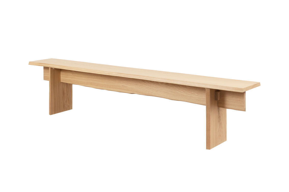 Bookmatch Bench 210 cm / 82.7 in, Oak, Art. no. 30484 (image 1)