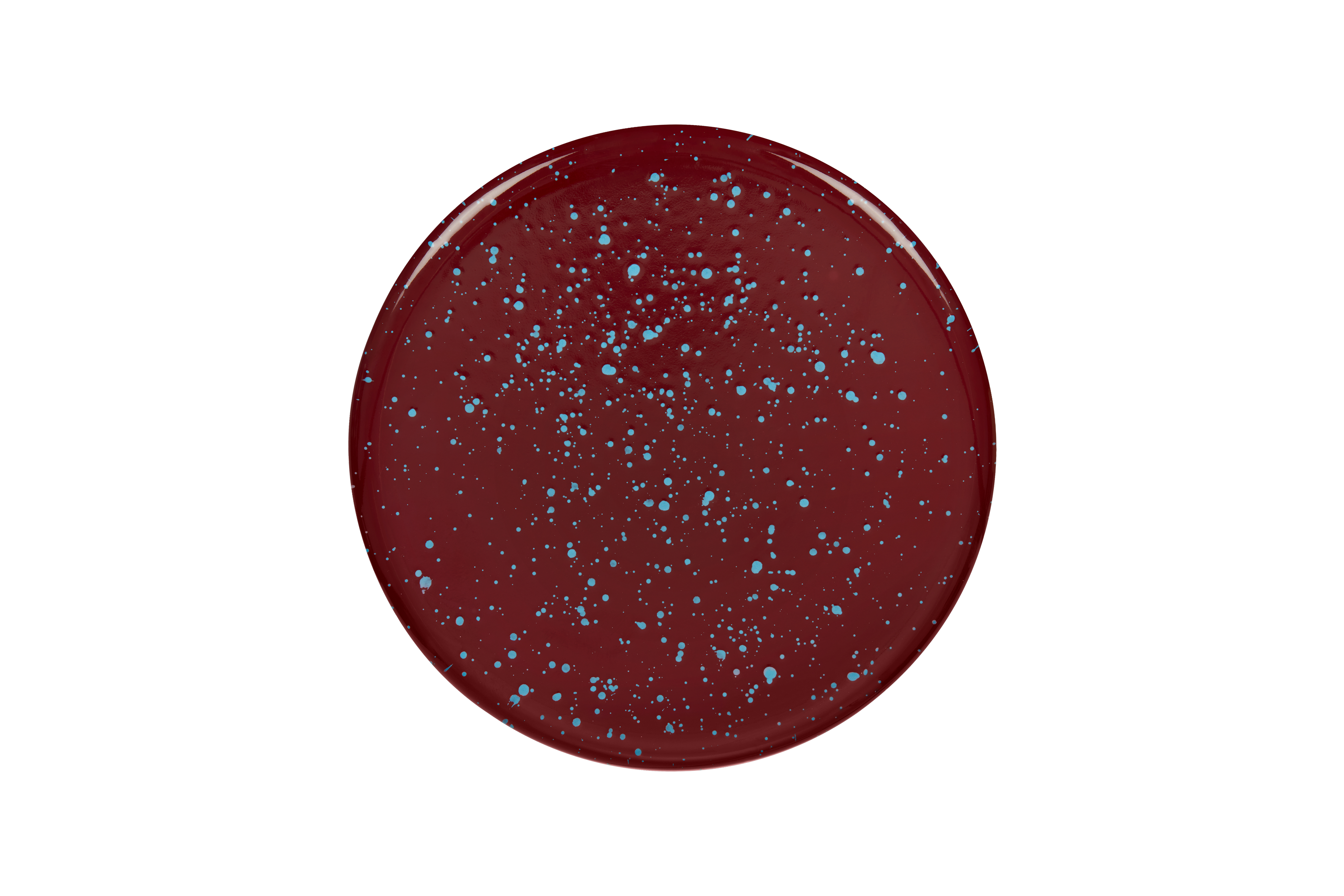 Last Stool, Burgundy / Sky Blue Splatter, Art. no. 31062 (image 2)