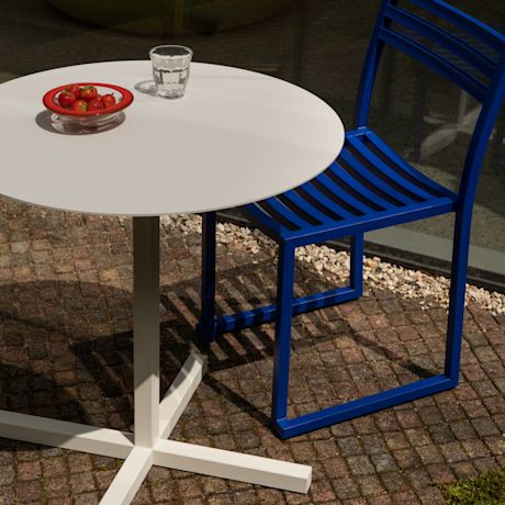 Chop Table Round, Grey White