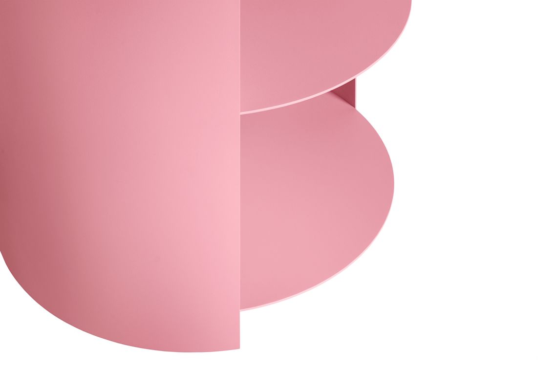 Hide Side Table, Light Pink Textured, Art. no. 30750 (image 3)