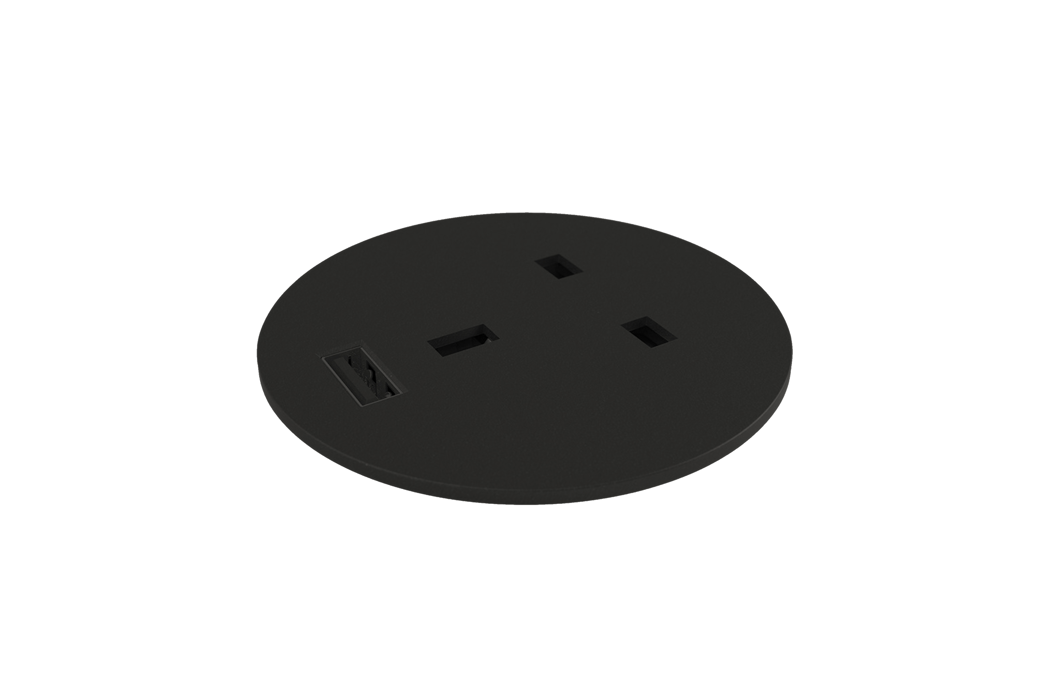 Palo Block Power outlet USB-A UK, Black, Art. no. 31352 (image 1)