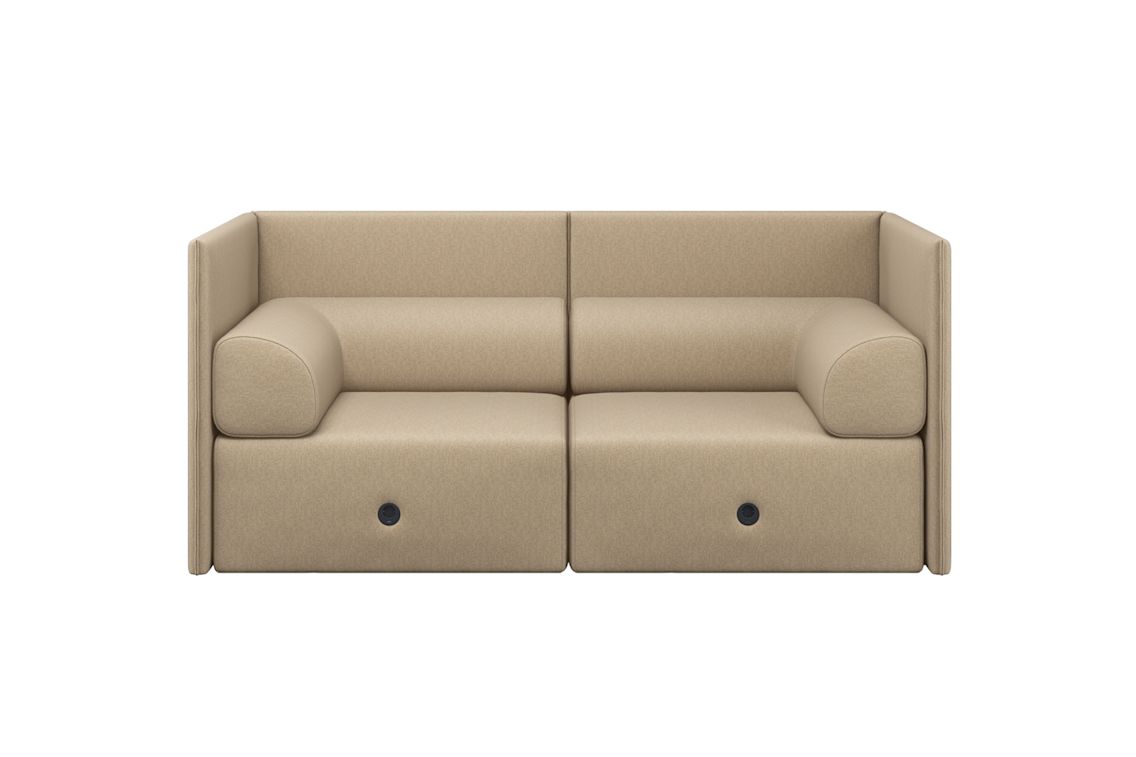 Palo Block 2-seater Sofa Medium Back with Armrests, Beige, Art. no. 31400 (image 4)