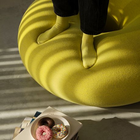 Boa Pouf, Sulfur Yellow