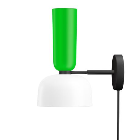 Alphabeta Wall Light + Cable, Luminous Green / White