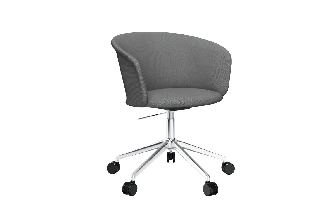 Kendo Swivel Chair 5-star Castors, Grey / Polished (UK), Art. no. 20551 (image 1)