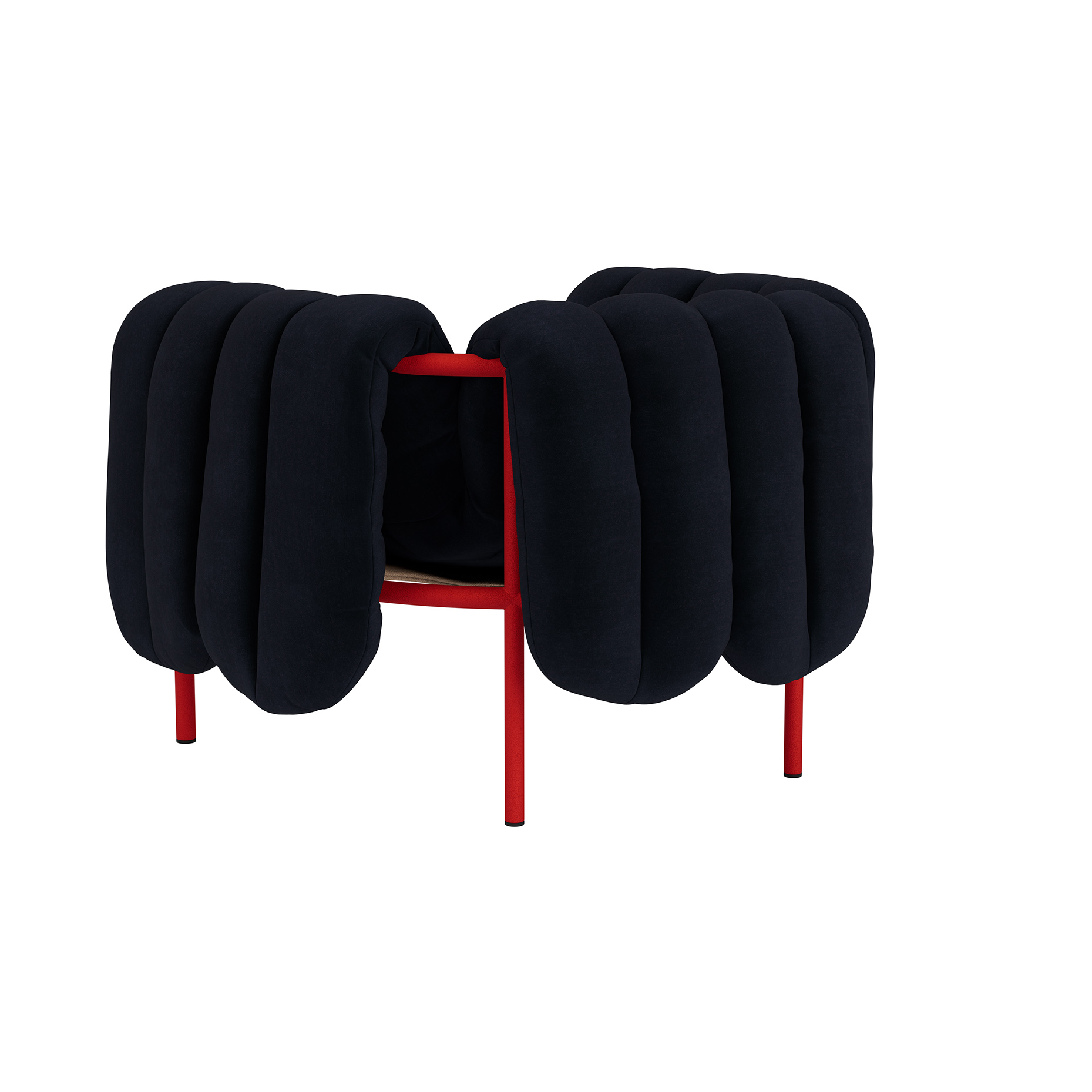 Puffy Lounge Chair, Velluto Coex VL30 / Traffic Red (UK), Art. no. 31852 (image 4)