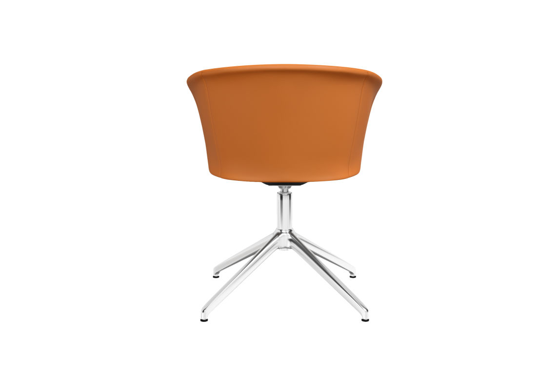 Kendo Swivel Chair 4-star Return, Cognac Leather / Polished (UK), Art. no. 20522 (image 4)