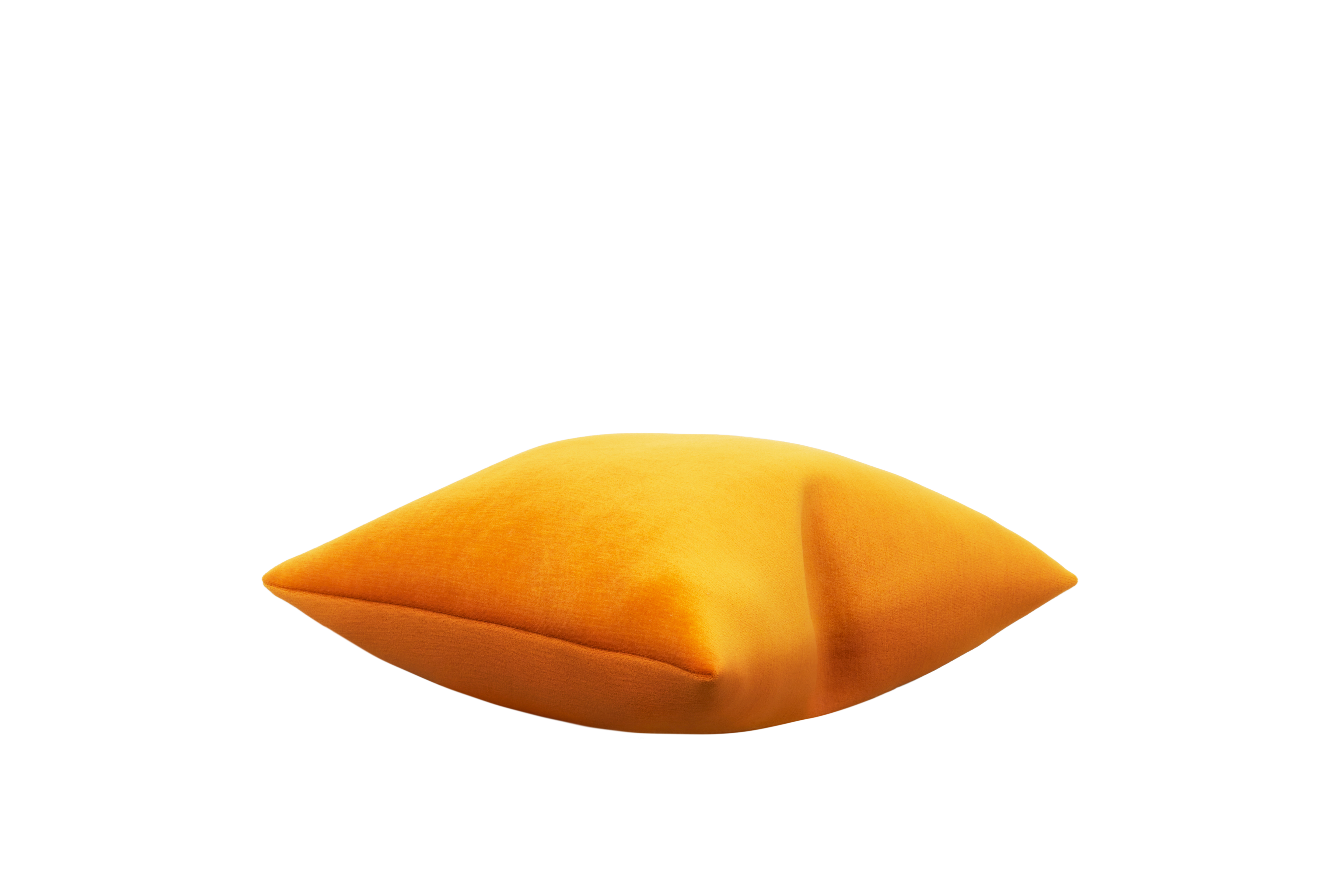 Velvet ochre outlet cushion