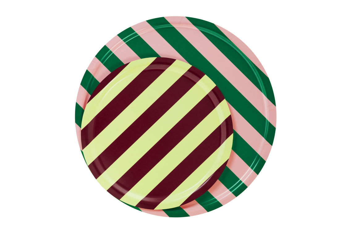 Stripe Tray Large, Pink / Emerald, Art. no. 31050 (image 3)