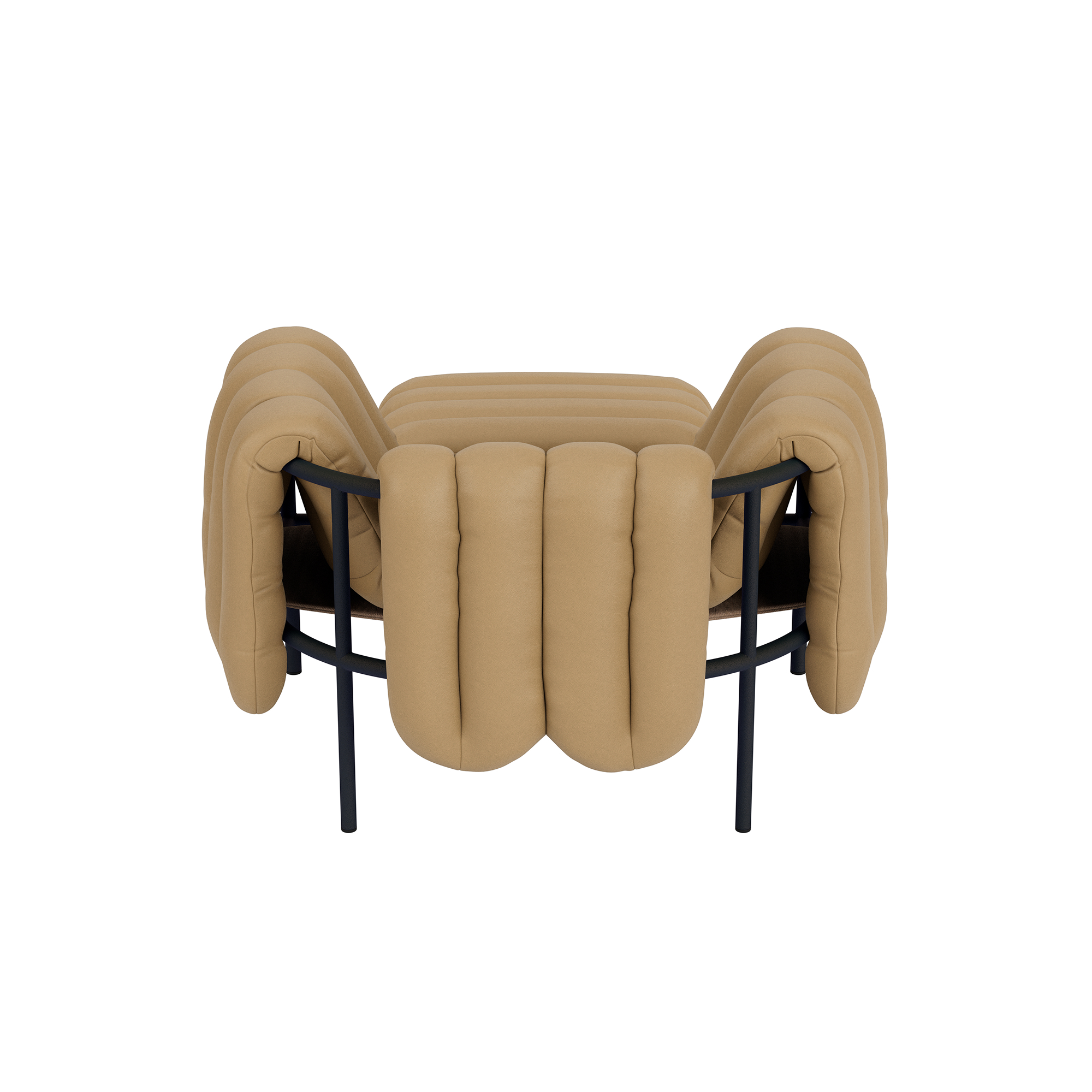 Puffy Lounge Chair + Ottoman, Elmosoft Leather 03009 / Black Grey (UK), Art. no. 90260 (image 4)