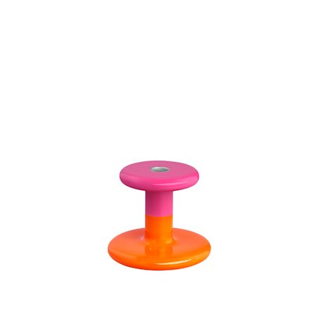 Pesa Candle Holder Low, Magenta / Orange