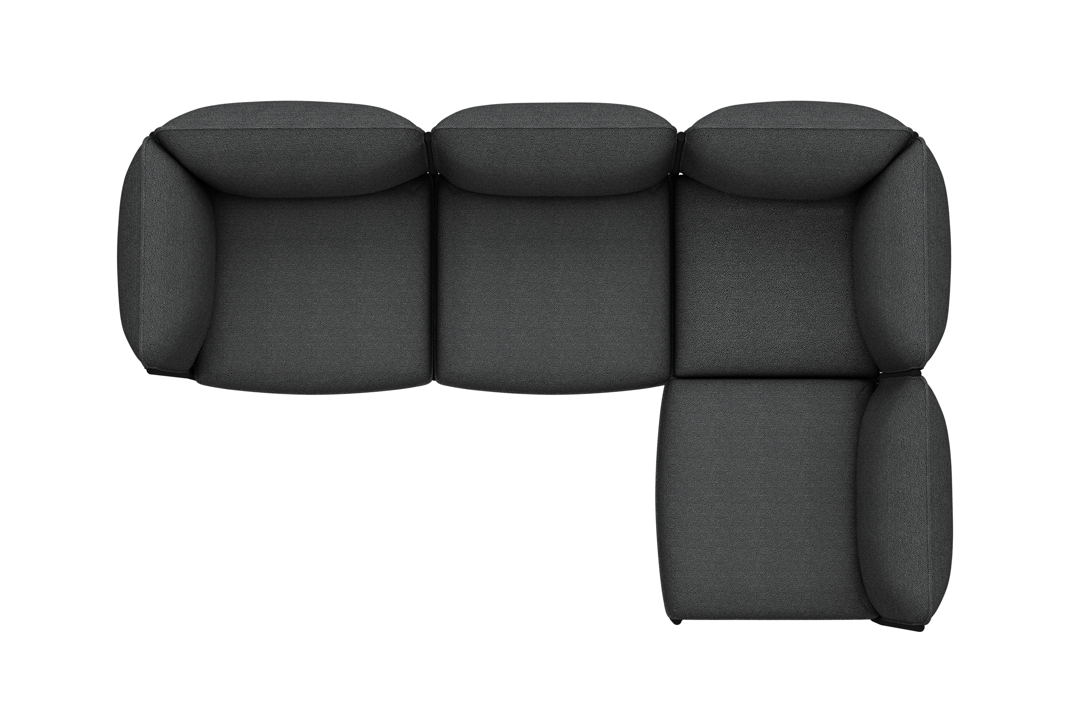 Kumo Corner Sofa Right with Armrest, Graphite (UK), Art. no. 20613 (image 3)