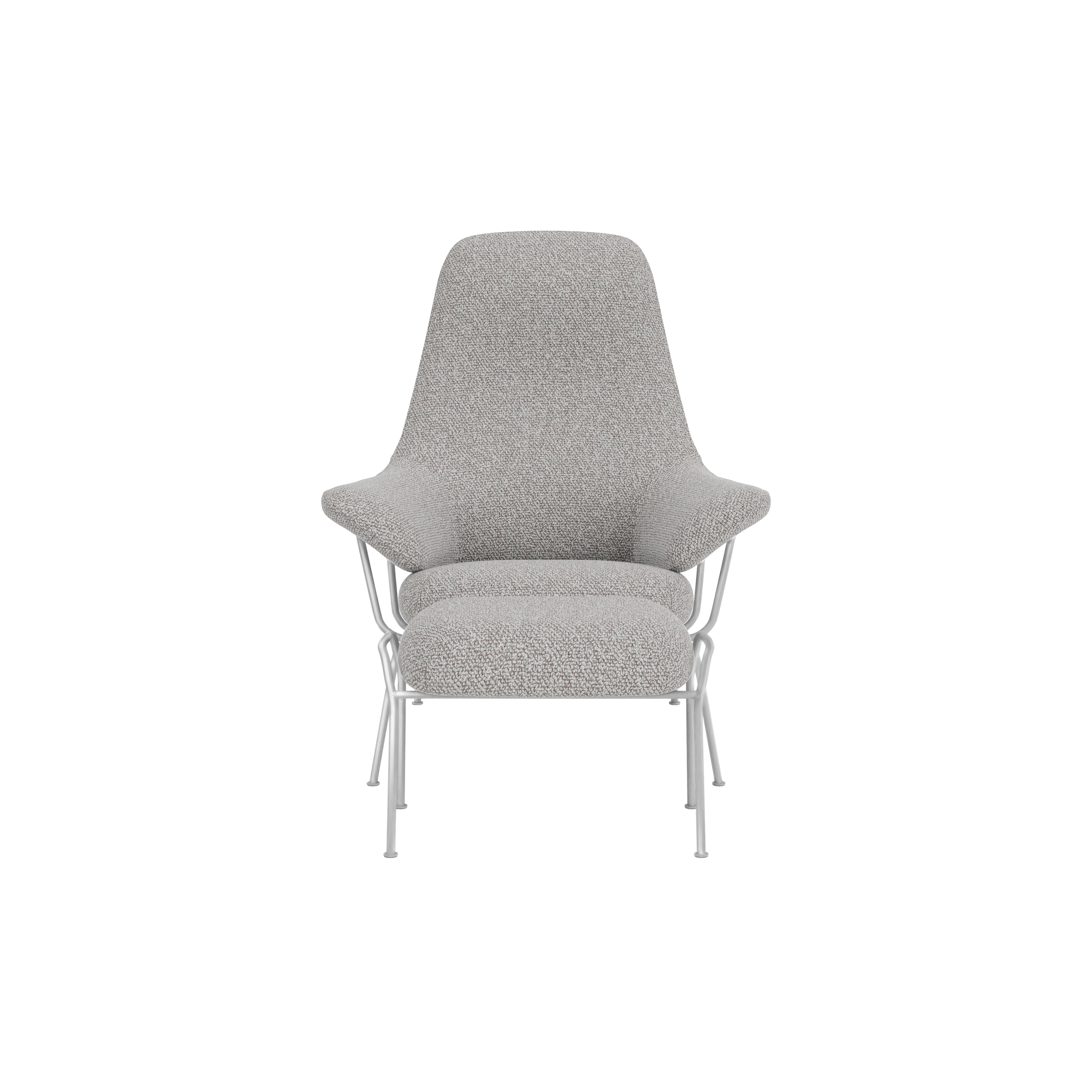 Hai Lounge Chair + Ottoman, Storr 612/Brushed Stainless, Art. no. 31763 (image 2)