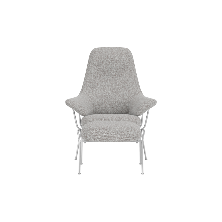 Hai Lounge Chair + Ottoman, Storr 612/Brushed Stainless, Art. no. 31763 (image 2)