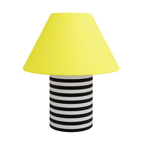 Toto Table Lamp Large, Wax Yellow / Black & White H Stripe (EU)