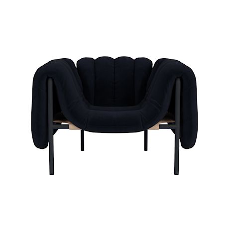 Puffy Lounge Chair, Velluto Coex VL30 / Black Grey