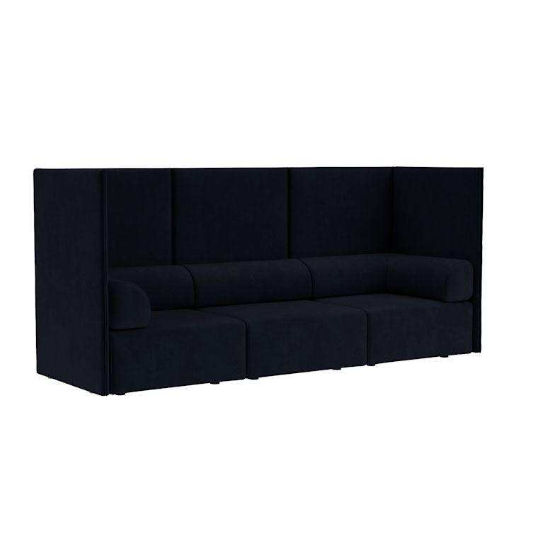 Palo Block 3-seater Sofa High Back with Armrests, Velluto Coex VL30, Art. no. 31928 (image 1)