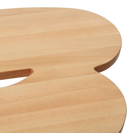 Worm Coffee Table Round, Beech/Steel