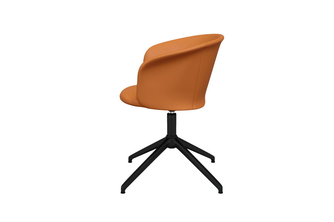 Kendo Swivel Chair 4-star Return, Cognac Leather / Black (UK), Art. no. 20520 (image 3)