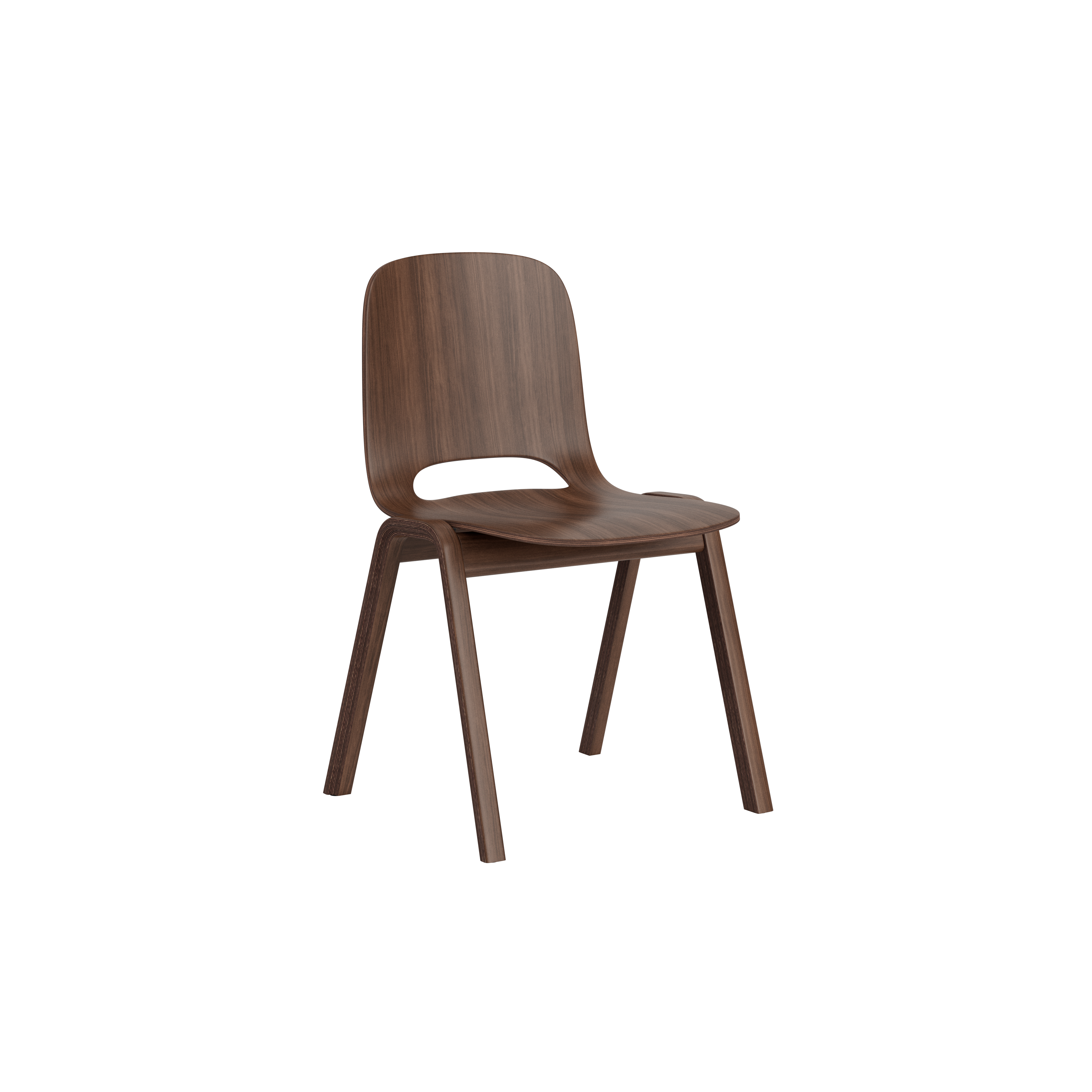 Touchwood Chair (Wooden legs), Walnut