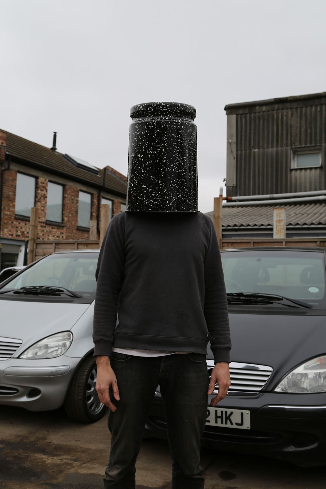 An editorial image from behind the scenes of making Last Stool Splatter featuring Max Lamb.