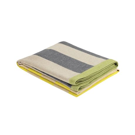 Stripe Throw, Yellow / Gray