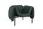 Puffy Lounge Chair, Dark Green Leather / Black Grey, Art. no. 20489 (image 1)