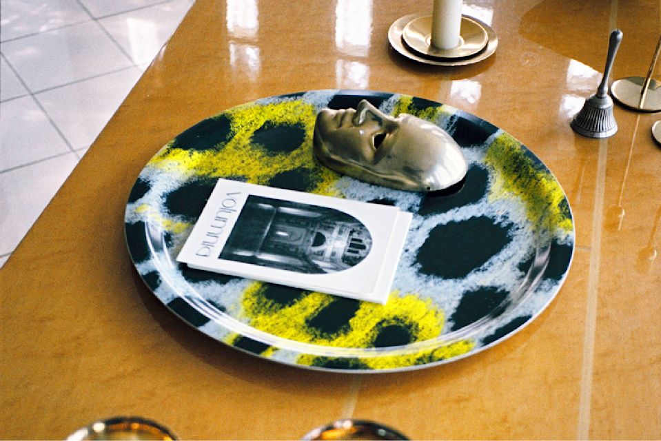 A lifestyle image of a dining scene featuring Monster Tray.