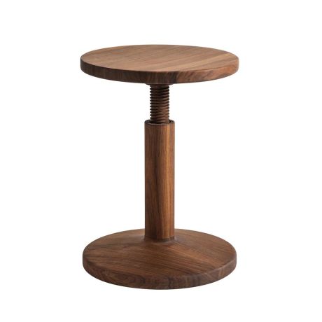 All Wood Stool Bobbin, Walnut