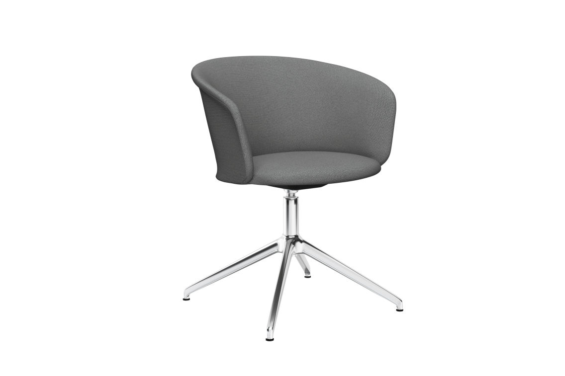Kendo Swivel Chair 4-star Return, Grey / Polished (UK), Art. no. 20553 (image 1)
