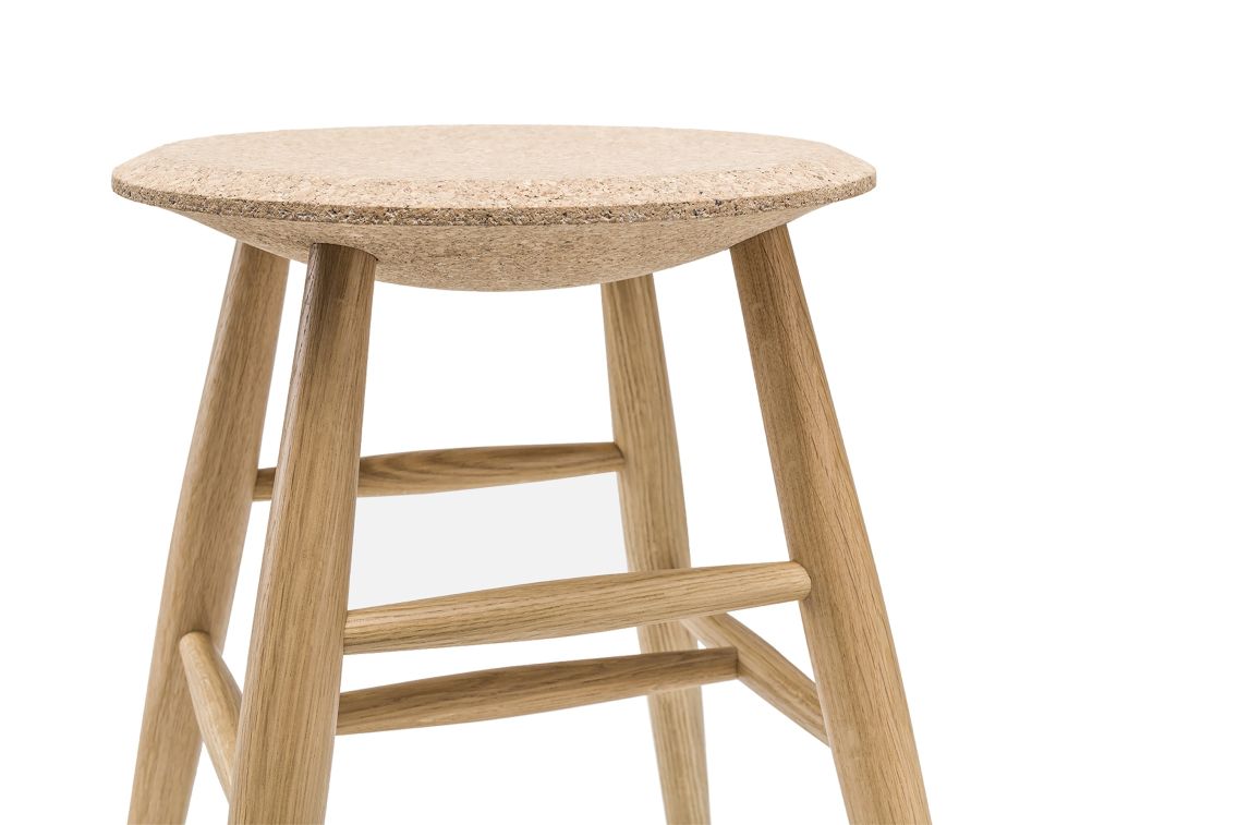 Drifted Stool, Light Cork / Oak, Art. no. 13053 (image 3)