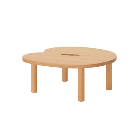 Worm Coffee Table Round, Beech/Beech
