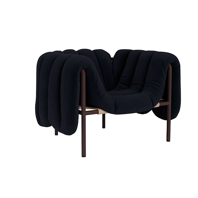 Puffy Lounge Chair, Velluto Coex VL30 / Chocolate (UK), Art. no. 31849 (image 1)