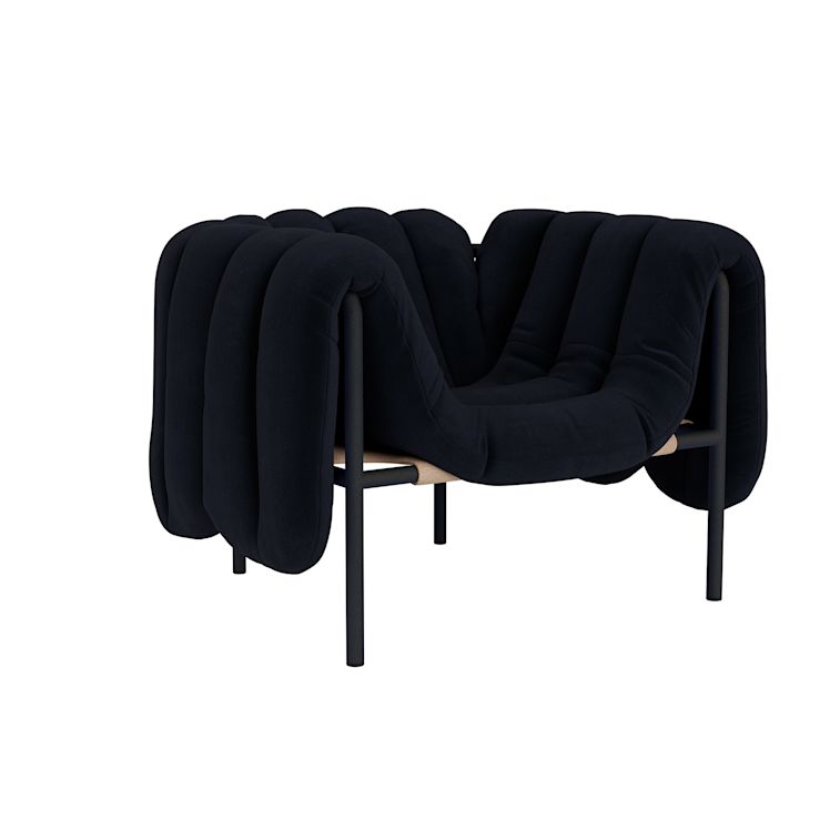 Puffy Lounge Chair, Velluto Coex VL30 / Black Grey (UK), Art. no. 31848 (image 1)