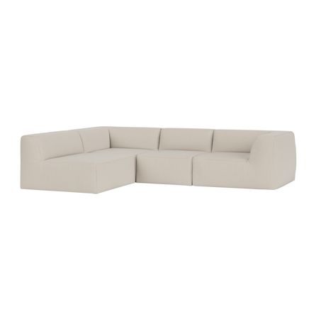 Great 3-seater Sofa Narrow Corner Left, Safire 0007 (UK)