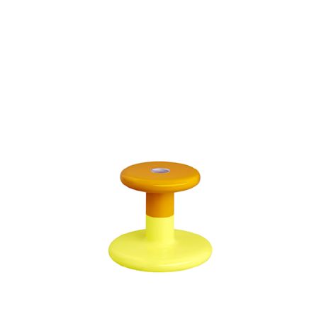 Pesa Candle Holder Low, Honey Yellow / Sulfur Yellow