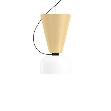 Alphabeta Pendant Uno, Beige / White