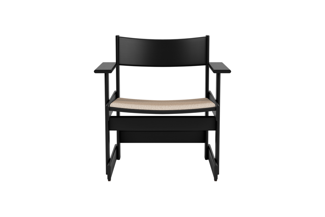 Bullnose Lounge Chair, Black / Swan Seat Pad, Art. no. 31676 (image 2)