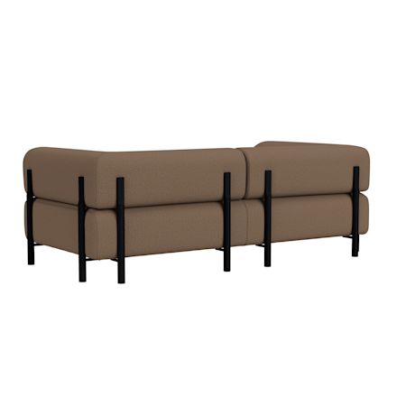Palo 2-seater Sofa with Armrests, Autumn 361/Black (UK)