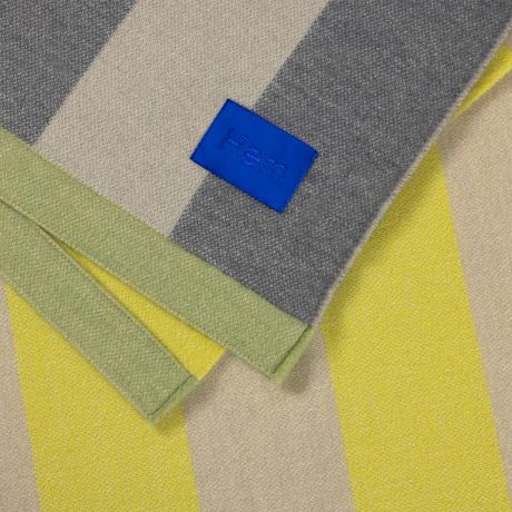 Stripe Throw, Yellow / Gray